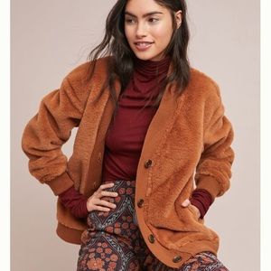 Anthropologie Bagatelle Faux Fur Bomber Jacket
